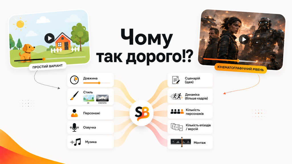 Чому ШІ-відео коштує по-різному: від чого залежить ціна AI-ролика
